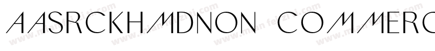 AaSRCKHMDNon commercialUse字体转换